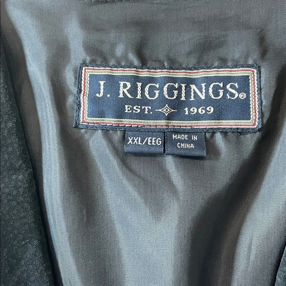 J. Riggings Men’s Black Suede Leather Vest Size XXL